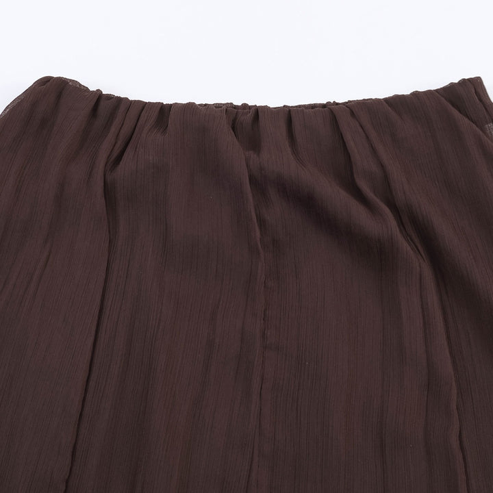 Damen Eleganter, fließender Maxirock mit Volants Echo Archiv