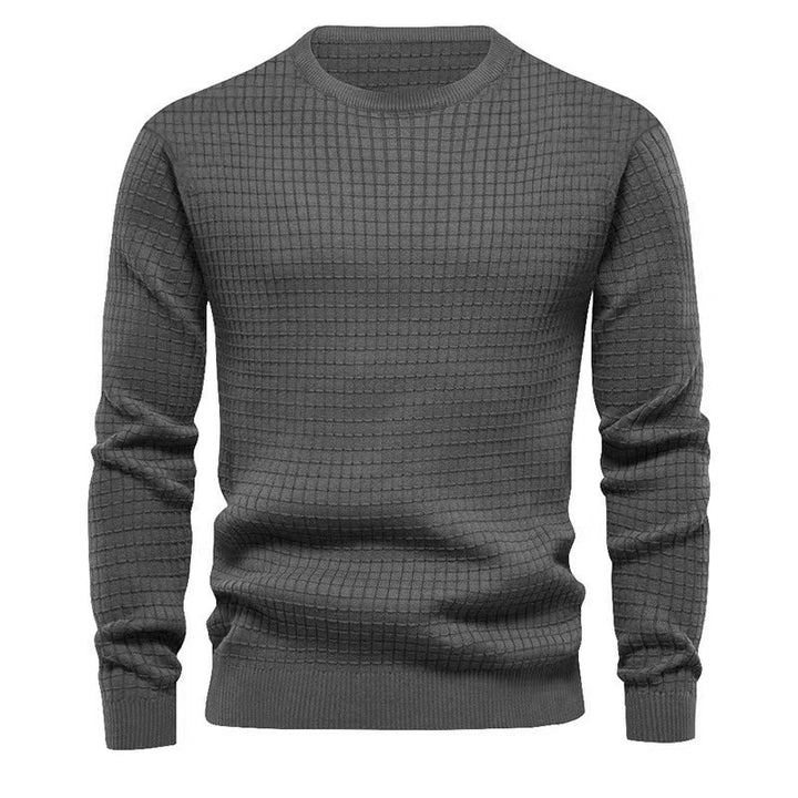 Herren strukturierter Langarmpullover Echoarchiv