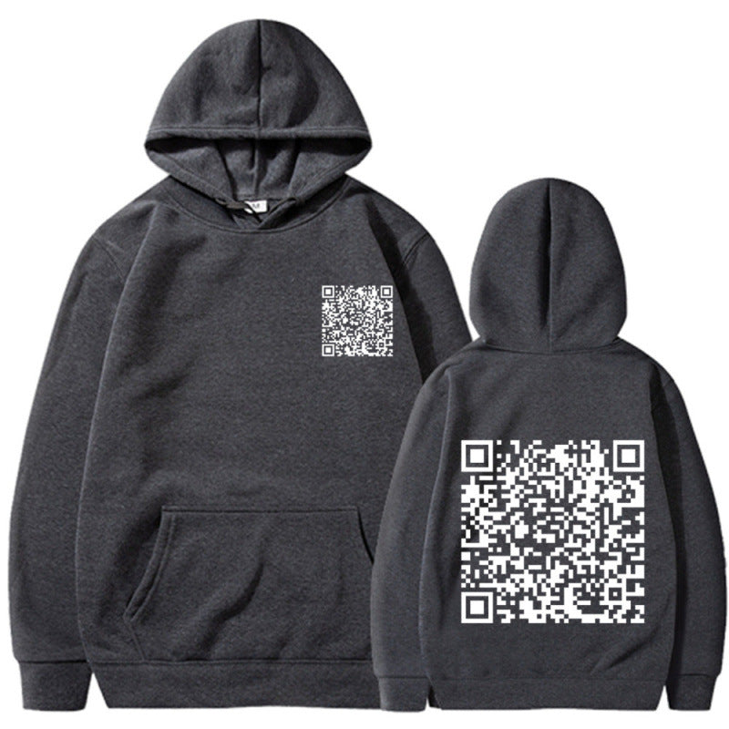 Damen Sportlicher Kapuzenpullover mit QR-Code Echoarchiv