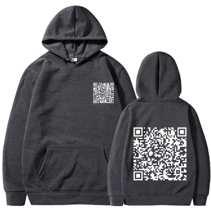 Damen Sportlicher Kapuzenpullover mit QR-Code Echoarchiv