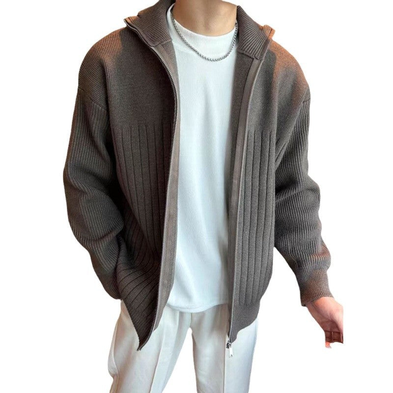 Herren Modische Strickjacke mit Reißverschluss Echo Archiv