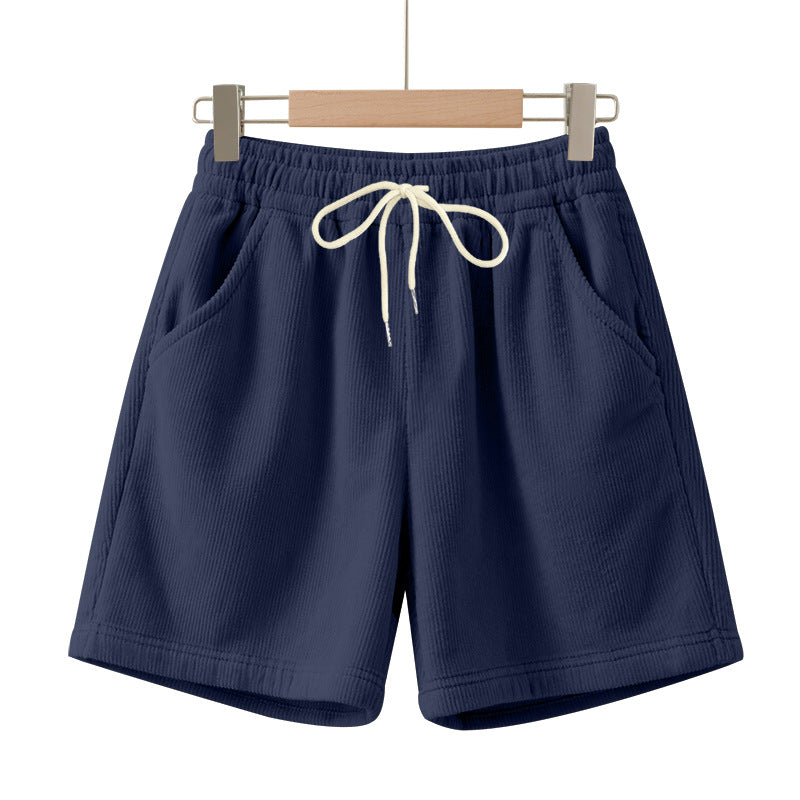 Herren nan gerippte Jersey-Shorts mit elastischem Bund, dekorativem Kordelzug und seitlichen Eingrifftaschen Echo Archiv