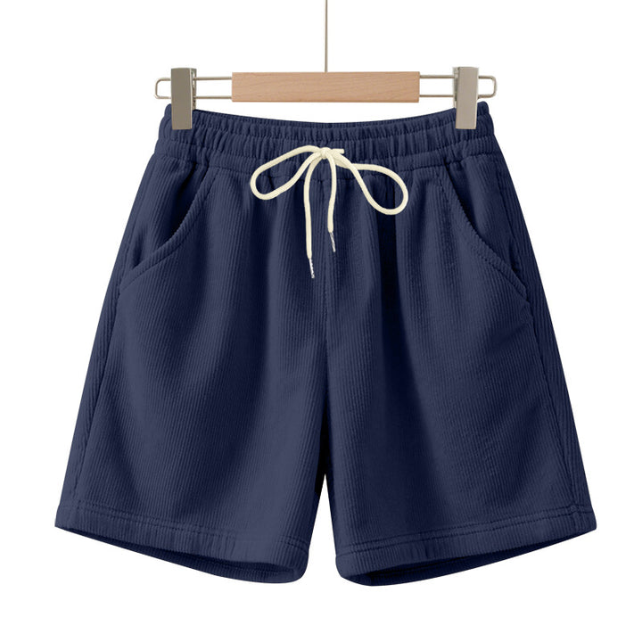Herren nan gerippte Jersey-Shorts mit elastischem Bund, dekorativem Kordelzug und seitlichen Eingrifftaschen Echo Archiv