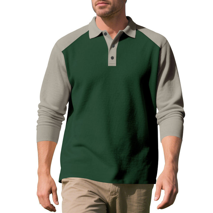 Herren Langarm-Poloshirt mit sportlichem Raglan-Design und komfortabler Passform Echoarchiv