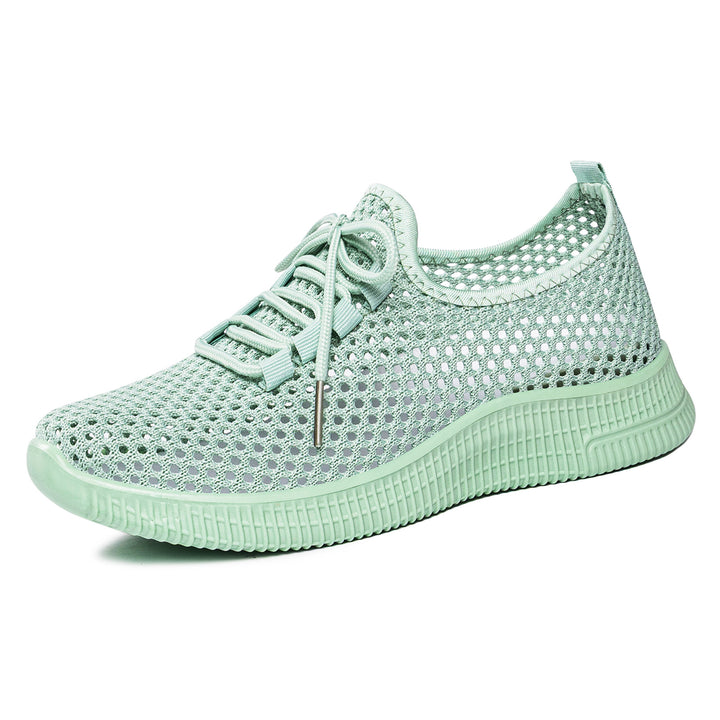 Damen nan atmungsaktiver Mesh-Slip-On Sneaker mit elastischer Schnürung und flexibler Profilsohle Echo Archiv
