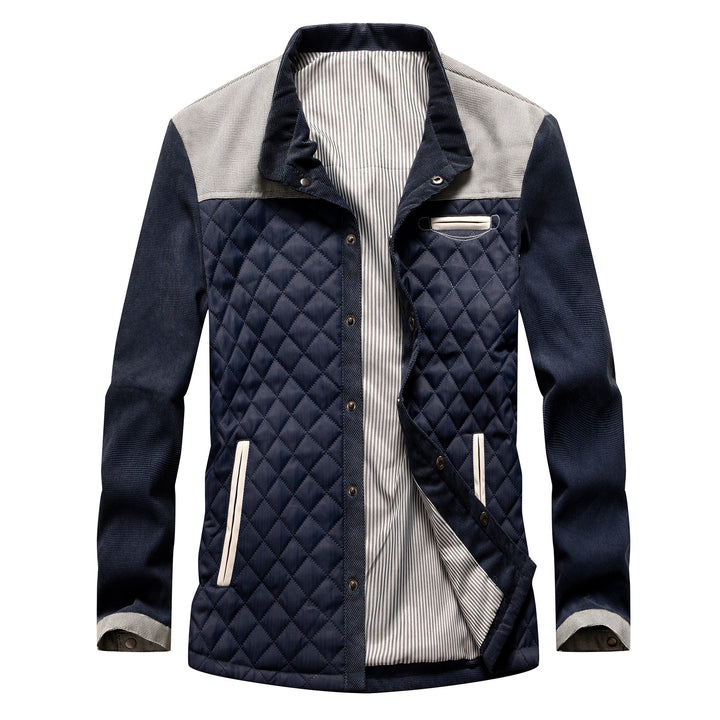 Herren Stepp-Fieldjacke mit Rautensteppung und Kontrastbesatz Echoarchiv