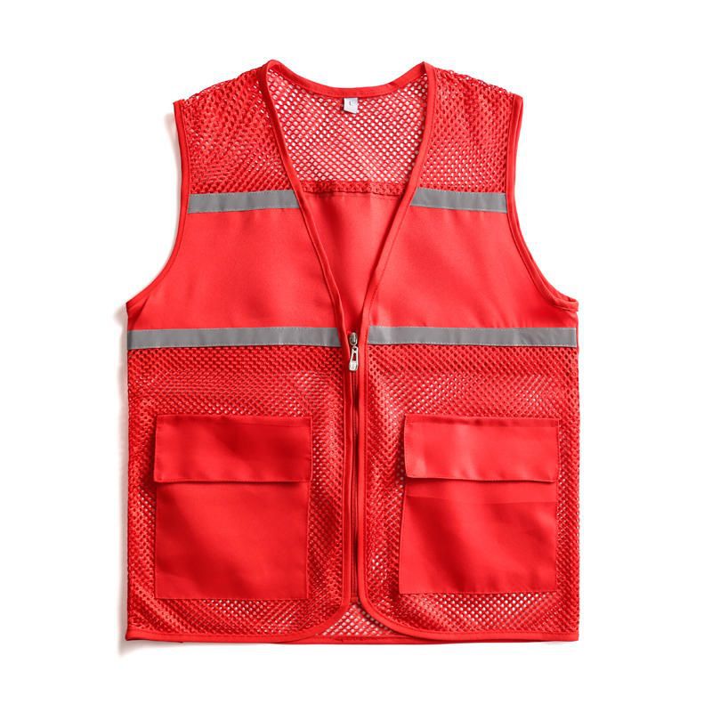 Unisex Sichtbare Utility-Weste mit atmungsaktivem Mesh, Reflektorbändern und großzügigen Fronttaschen Echoarchiv