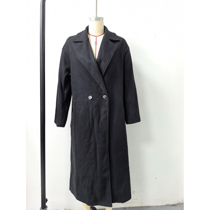 Damen Oversize Wollmix-Mantel mit doppelreihiger Knopfleiste, weitem Reverskragen und Eingrifftaschen – Montévia
