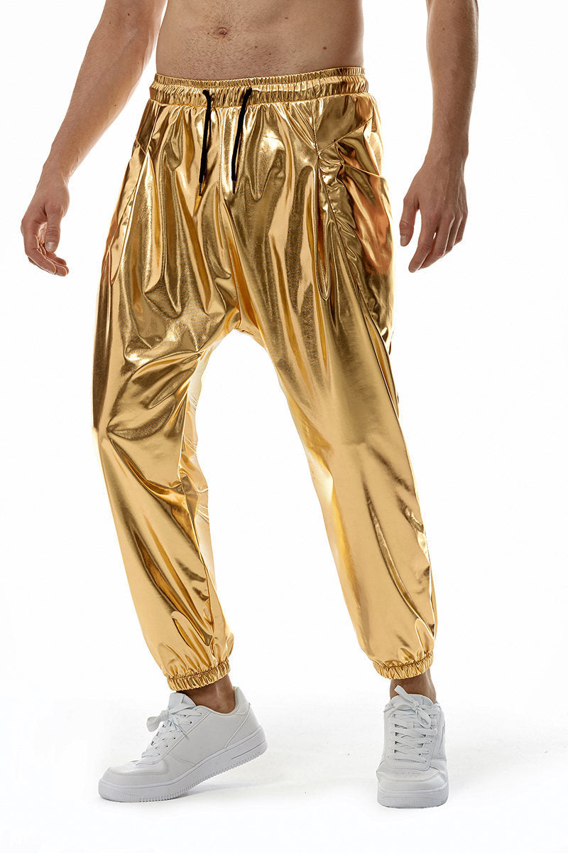 Herren Sportliche Relaxed-Fit Trainingshose mit reflektierender Oberfläche Echoarchiv