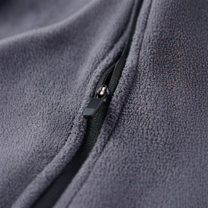 Herren Fleece-Halbzip-Pullover mit hohem Stehkragen und Raglanärmeln Echoarchiv