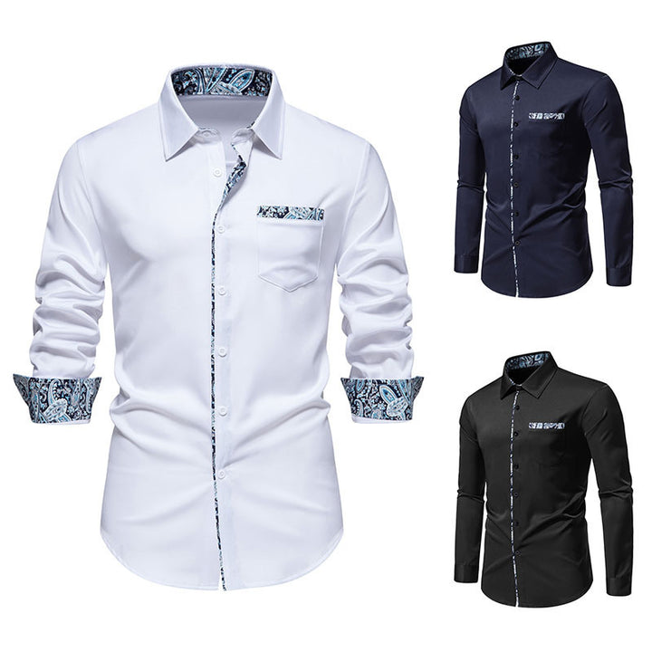Herren Langarmhemd mit modernem Paisleydesign Echoarchiv