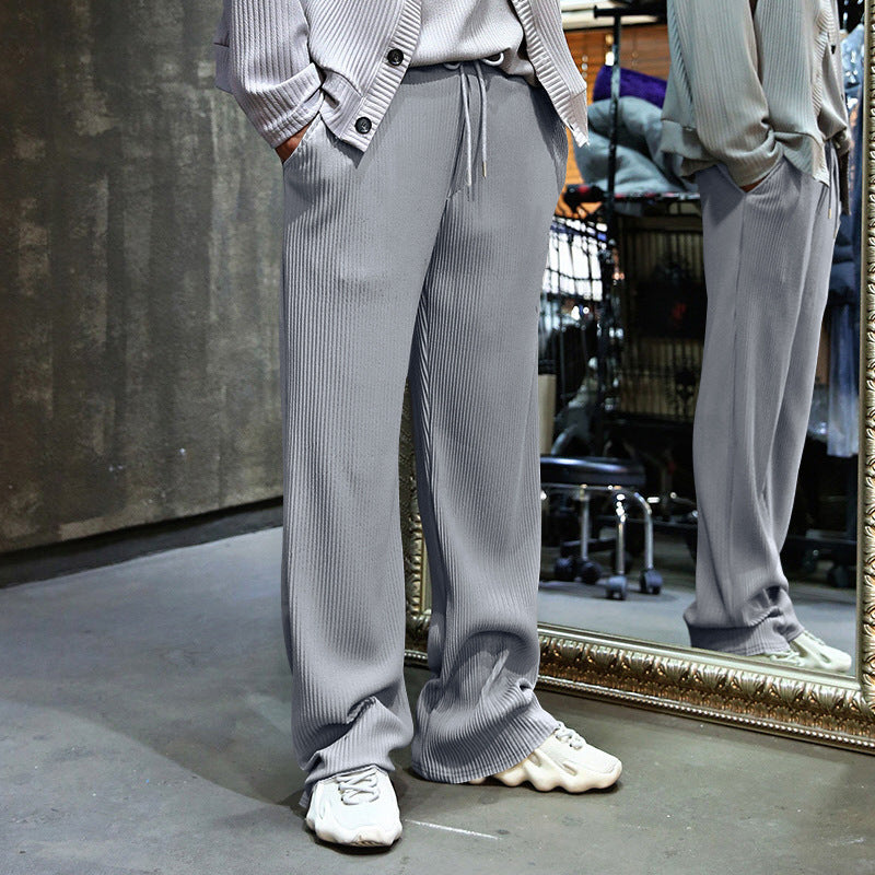 Herren modische Freizeithose mit eleganter Rippstruktur Echoarchiv