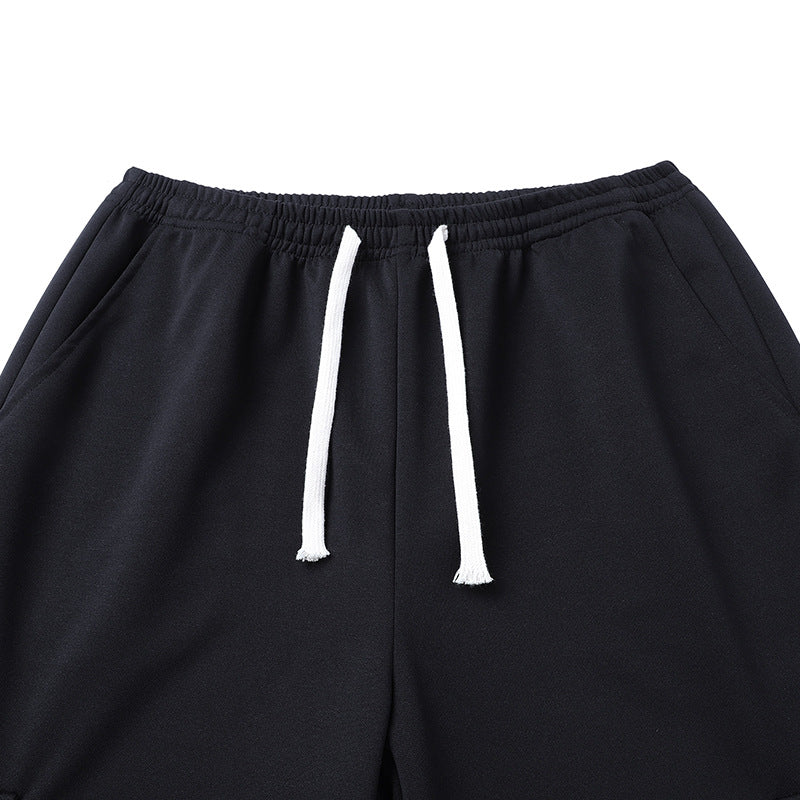 Herren lockere Cargo-Jogginghosen mit elastischem Bund, Kordelzug und aufgesetzten Klappentaschen – Bravaro