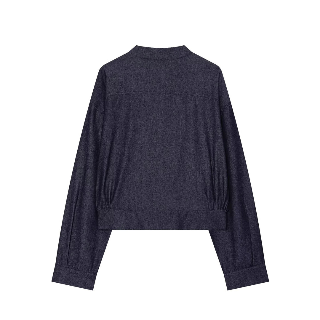 Damen Kurzer Blouson im China‑Stil mit Stehkragen und Zierknoten Echo Archiv