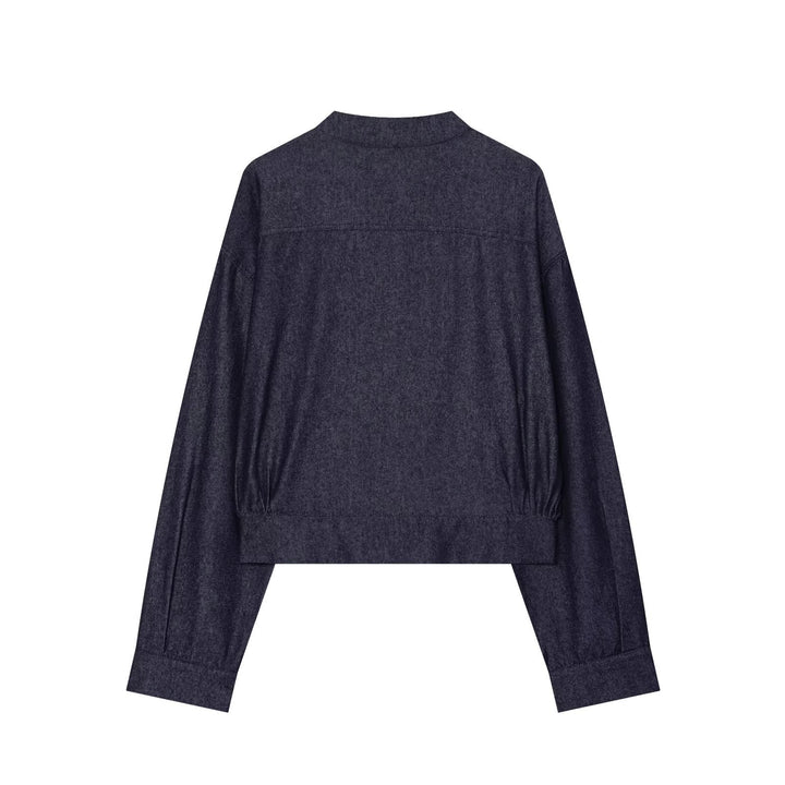 Damen Kurzer Blouson im China‑Stil mit Stehkragen und Zierknoten Echo Archiv