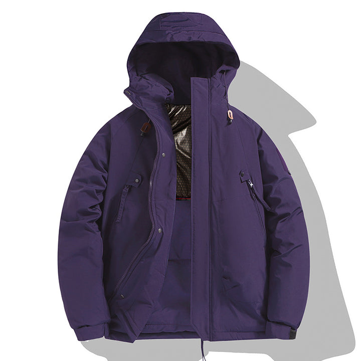 Herren Funktionsjacke mit verstellbarer Kapuze und isolierter Innenausstattung Echoarchiv