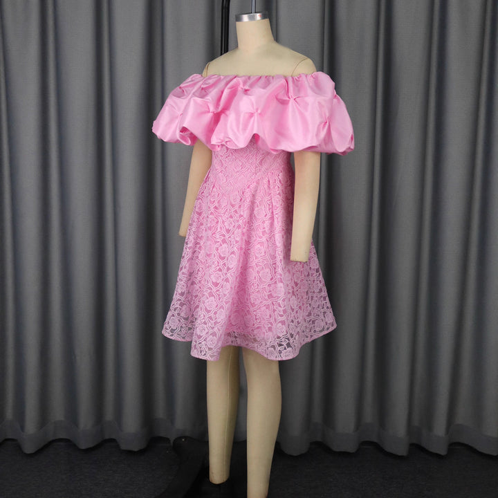 Damen Cocktailkleid mit voluminösem Rüschensaum Echo Archiv