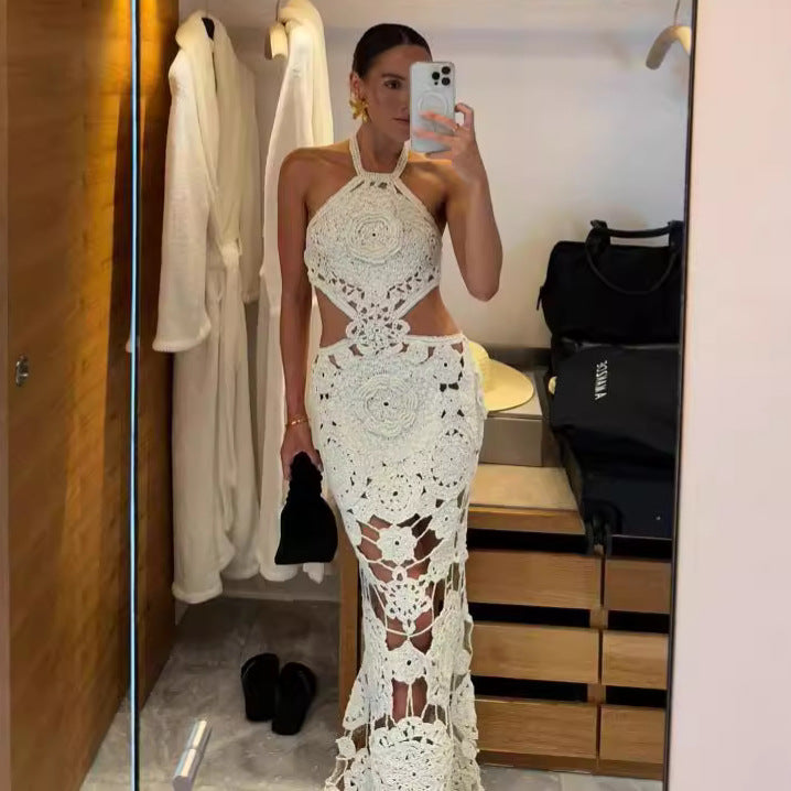 Damen Maxi-Kleid mit raffiniertem Häkel-Design und Cut-Outs Echo Archiv