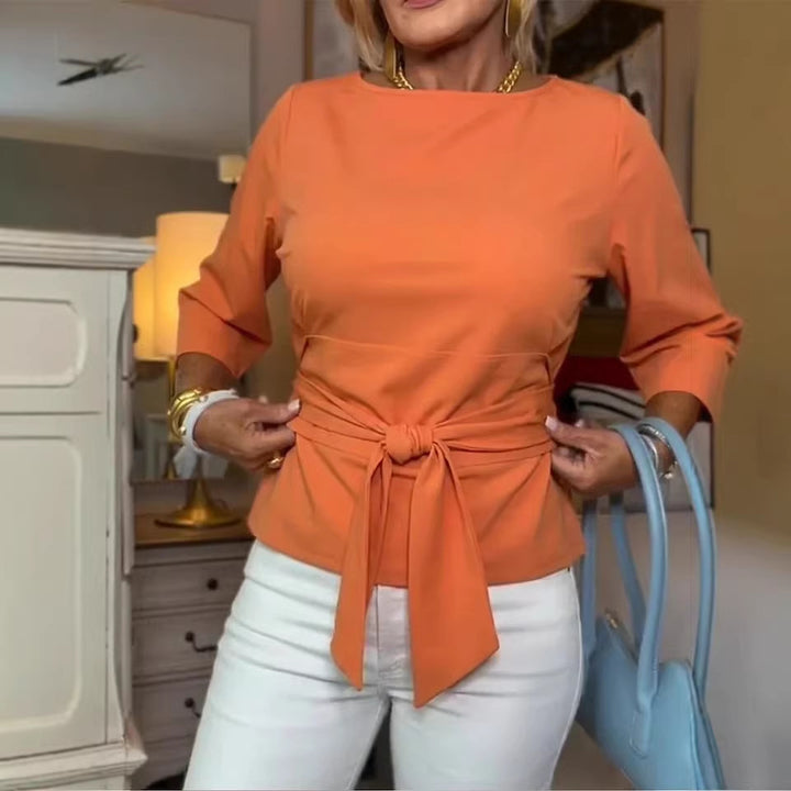 Damen Elegante Bluse mit Schleifen-Detail Echo Archiv