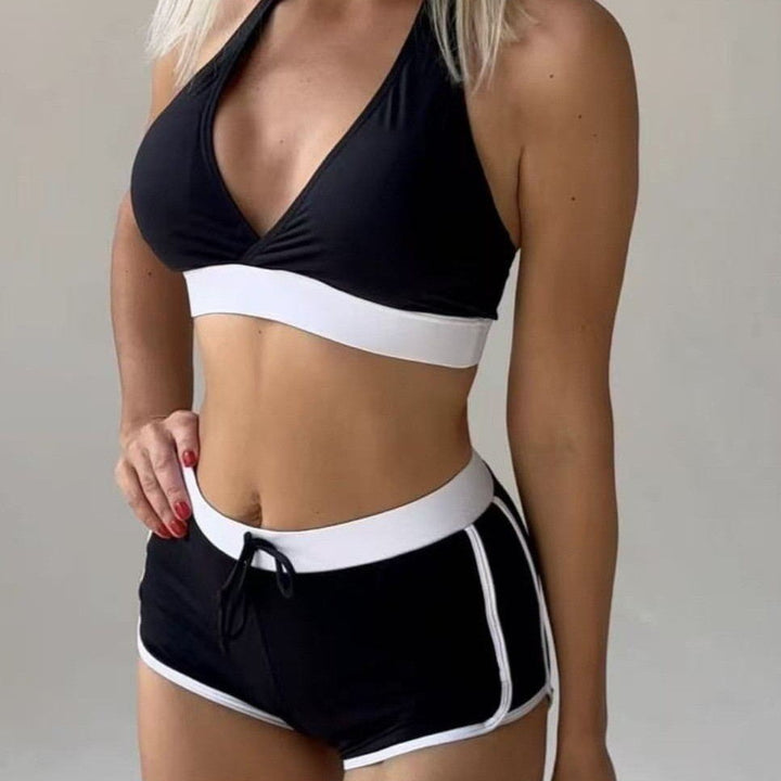 Damen Sport-Bikini-Set mit stylischem Hochbund und modischem Kragen Echo Archiv