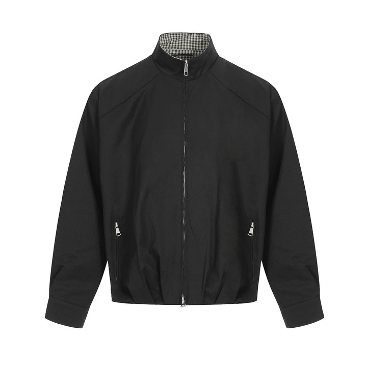 Herren Leichter Windbreaker‑Blouson mit Funnelkragen und verdeckten Reißverschlüssen Echoarchiv