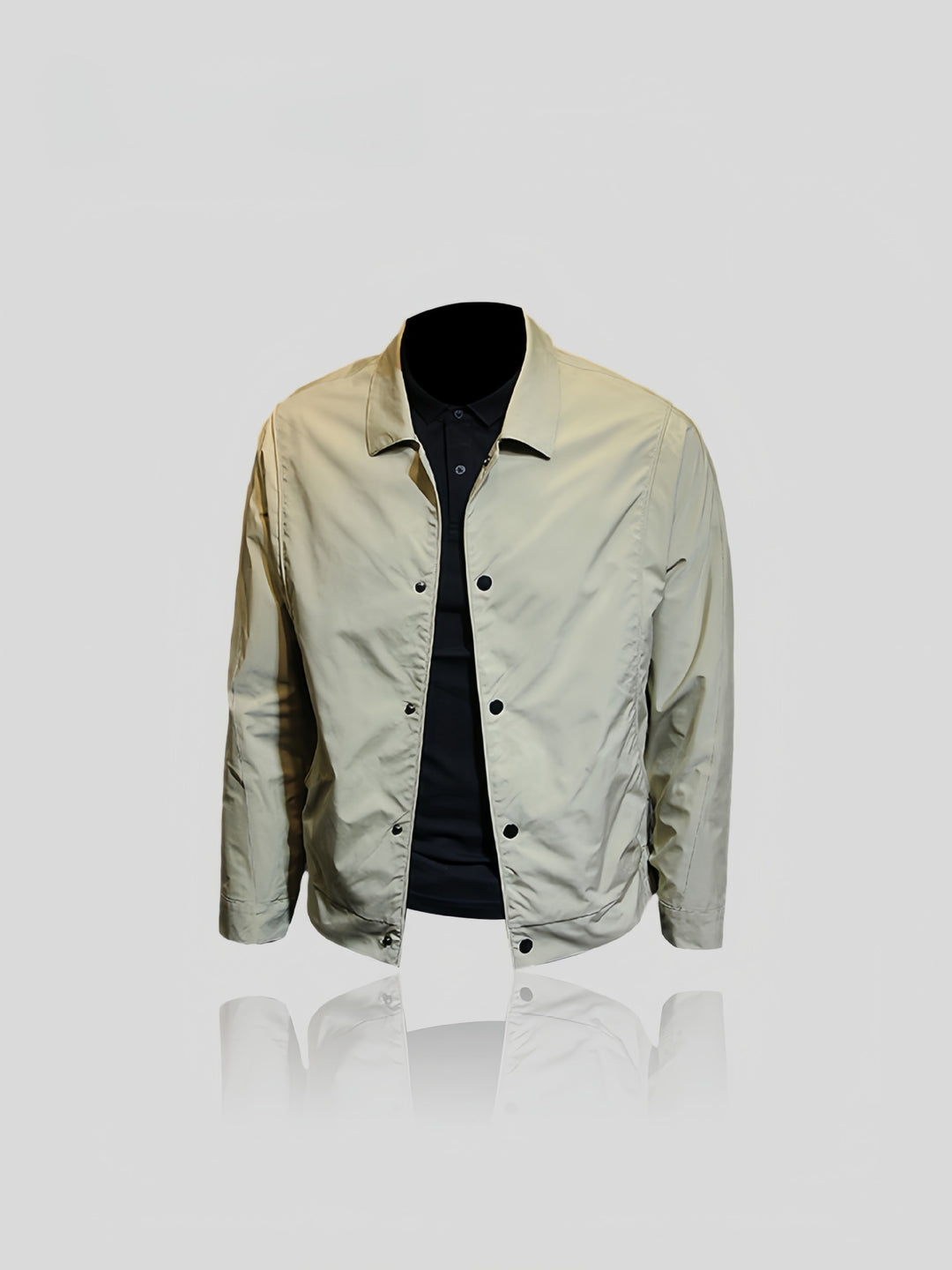 Herren Leichte Coachjacke mit Druckknopfleiste, Hemdkragen & windabweisender Mikrofaser Echoarchiv