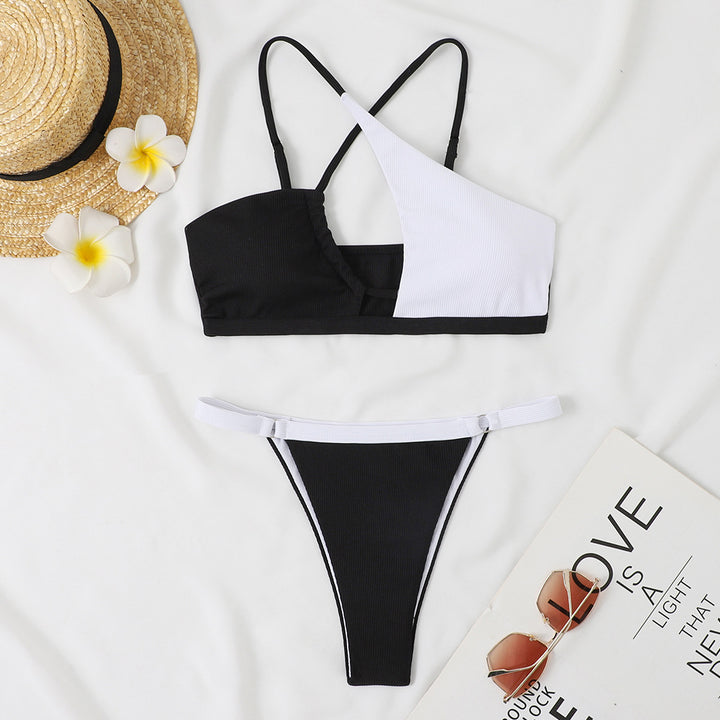 Damen Zweiteiliges Bikini-Set mit asymmetrischem Design Echo Archiv