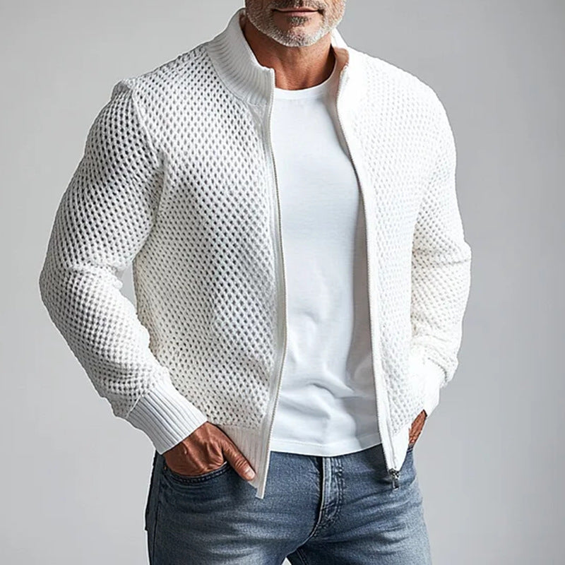 Herren Strickjacke mit strukturierter Textur Echoarchiv