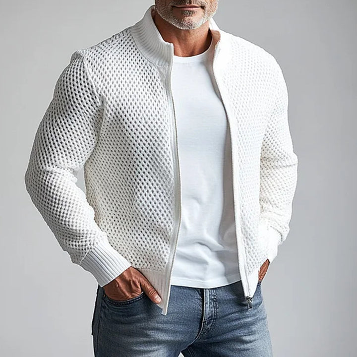 Herren Strickjacke mit strukturierter Textur Echoarchiv