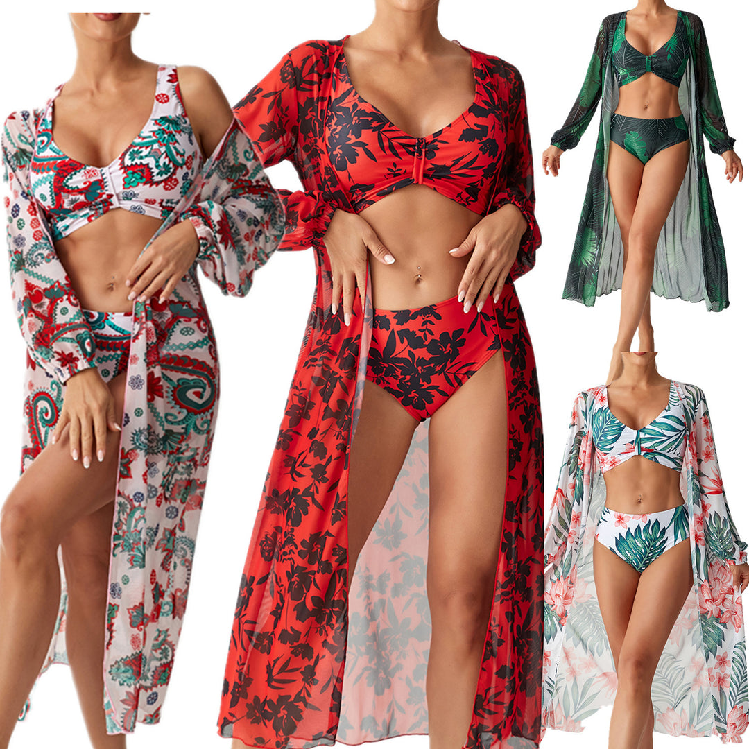 Damen Bikiniset mit transparentem Strandüberwurf Echo Archiv