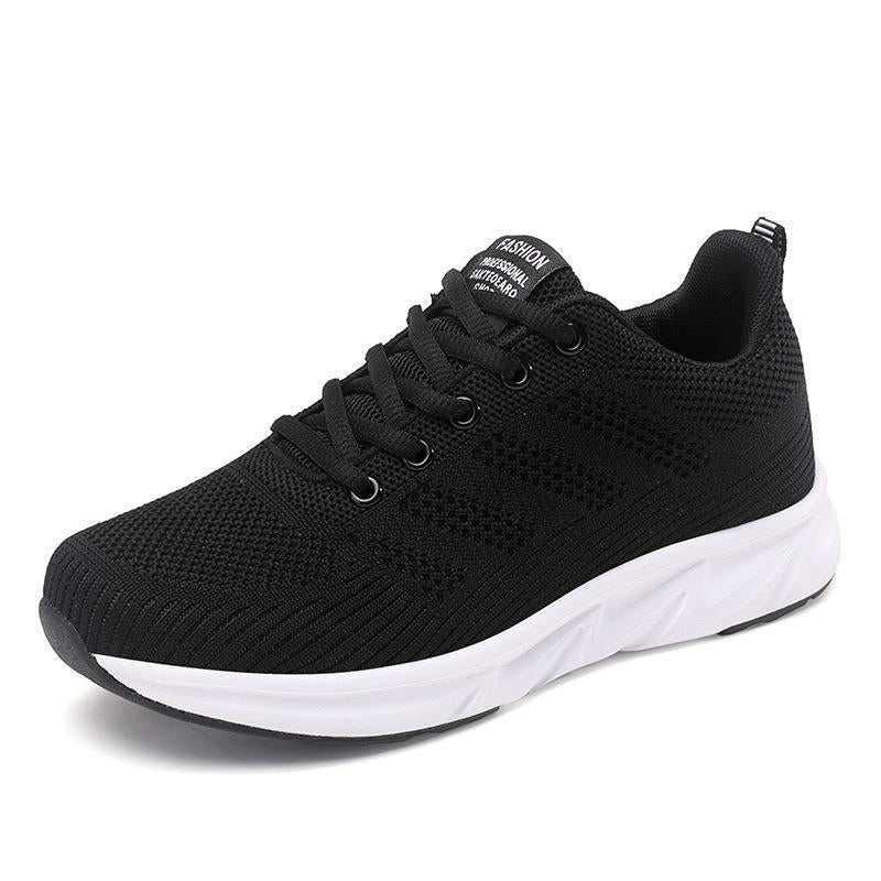 Damen nan leichtgewichtige atmungsaktive Strick-Laufschuhe mit viskoelastischer Einlegesohle und stoßdämpfender Zwischensohle Echo Archiv