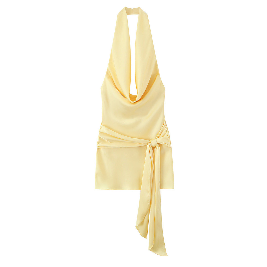 Damen Halter-Top mit elegantem Wickel-Design und fließendem Stoff Echo Archiv
