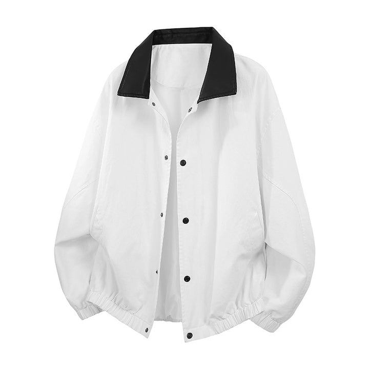 Herren Oversize Coach-Jacke mit glänzendem Kragen, verdeckter Druckknopfleiste und elastischem Saum Echo Archiv
