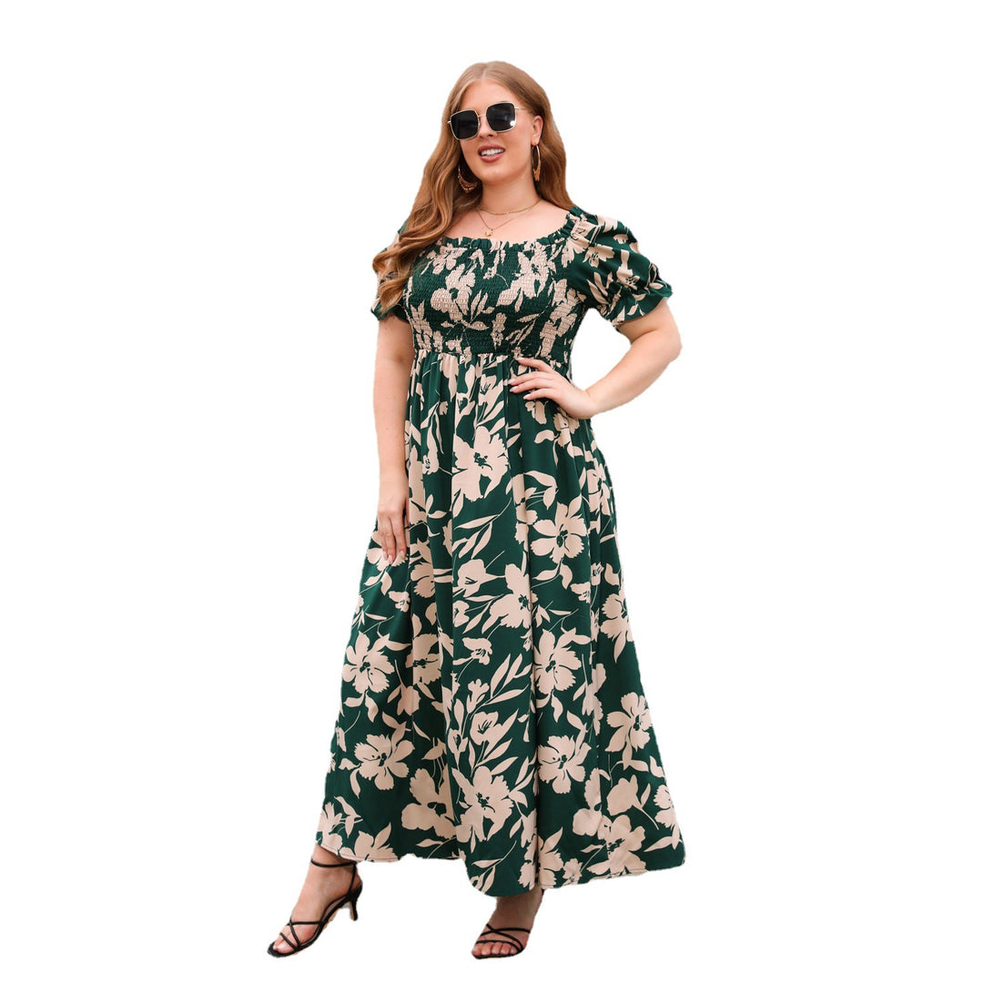 Damen Sommerliches Maxikleid mit romantischem Blumenmuster und Puffärmeln Echo Archiv