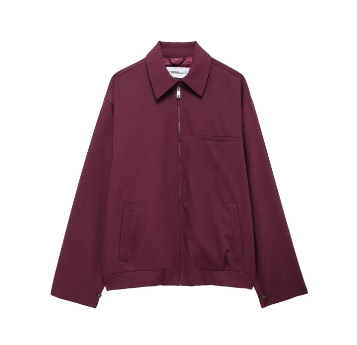 Damen Oversized Blouson mit Reißverschluss, Hemdkragen und Eingrifftaschen Echo Archiv