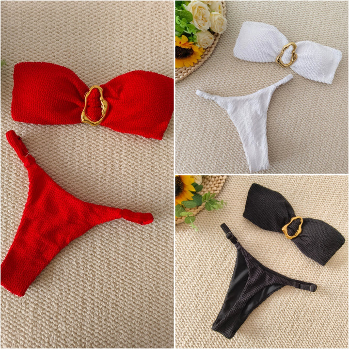 Damen Bandeau-Bikini mit dekorativem Ringdetail Echo Archiv