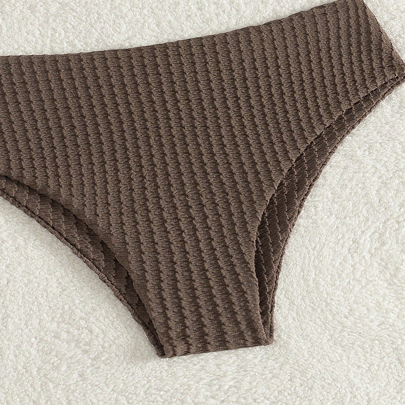Damen Bandeau-Bikini mit raffiniertem Knoten-Design und hohem Bund Echo Archiv