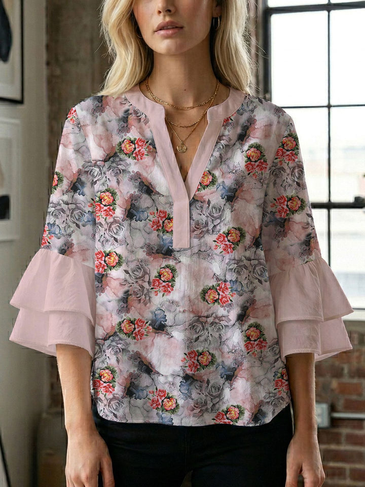 Damen Bluse mit wunderschönen floralem Design Echo Archiv