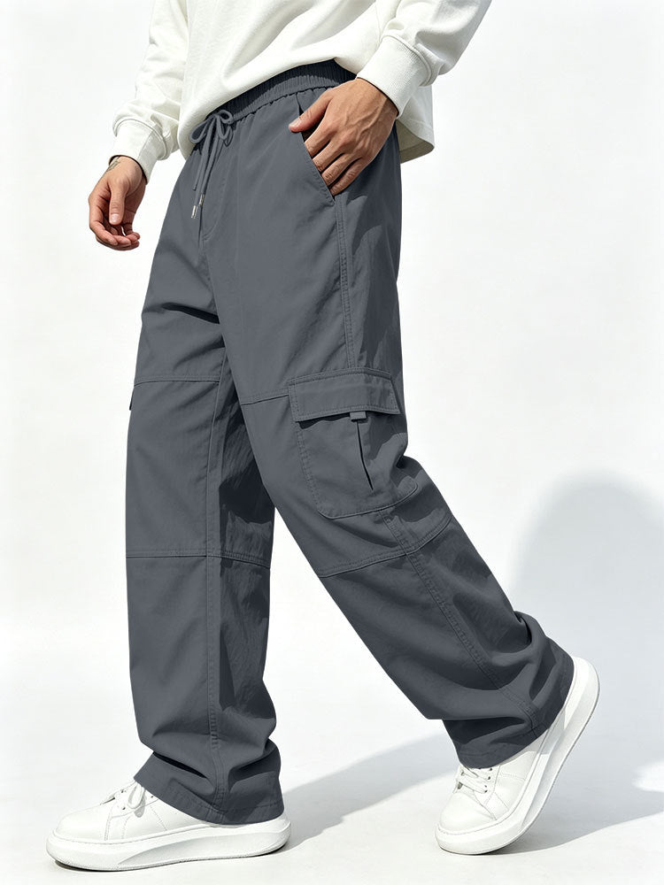 Herren Cargohose mit weitem Schnitt und elastischem Bund Echoarchiv