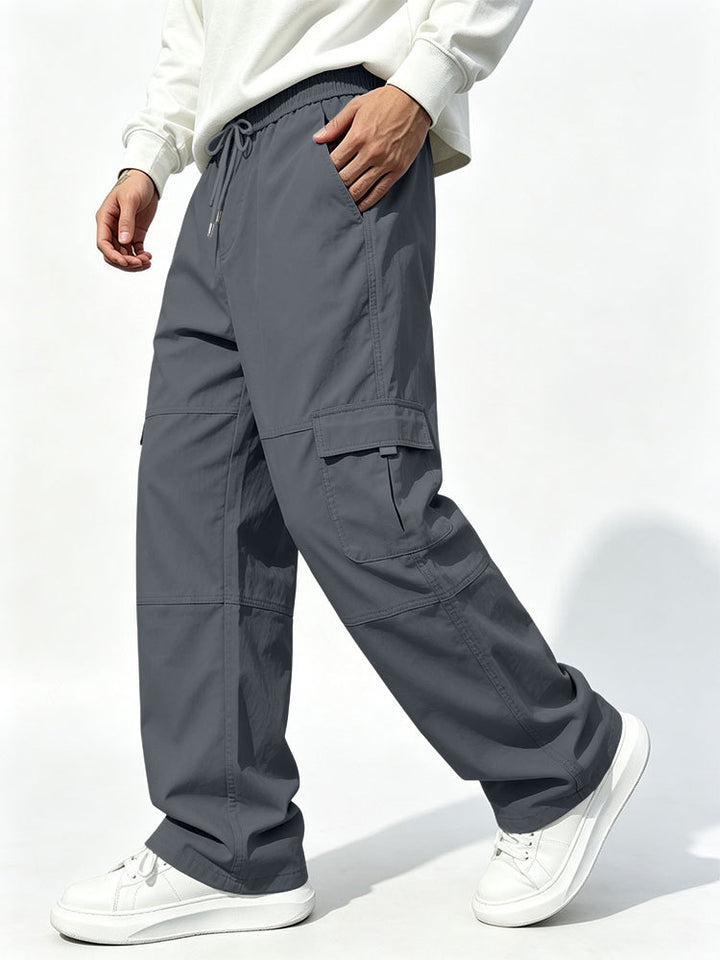 Herren Cargohose mit weitem Schnitt und elastischem Bund Echoarchiv