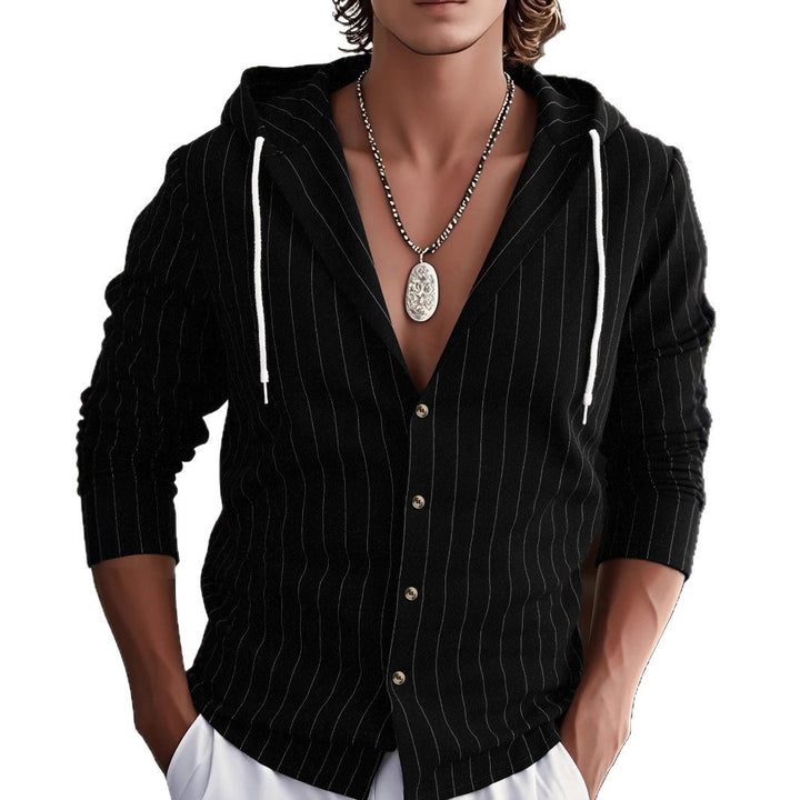 Herren Übergangsjacke mit strukturiertem Design und Kapuze Echoarchiv