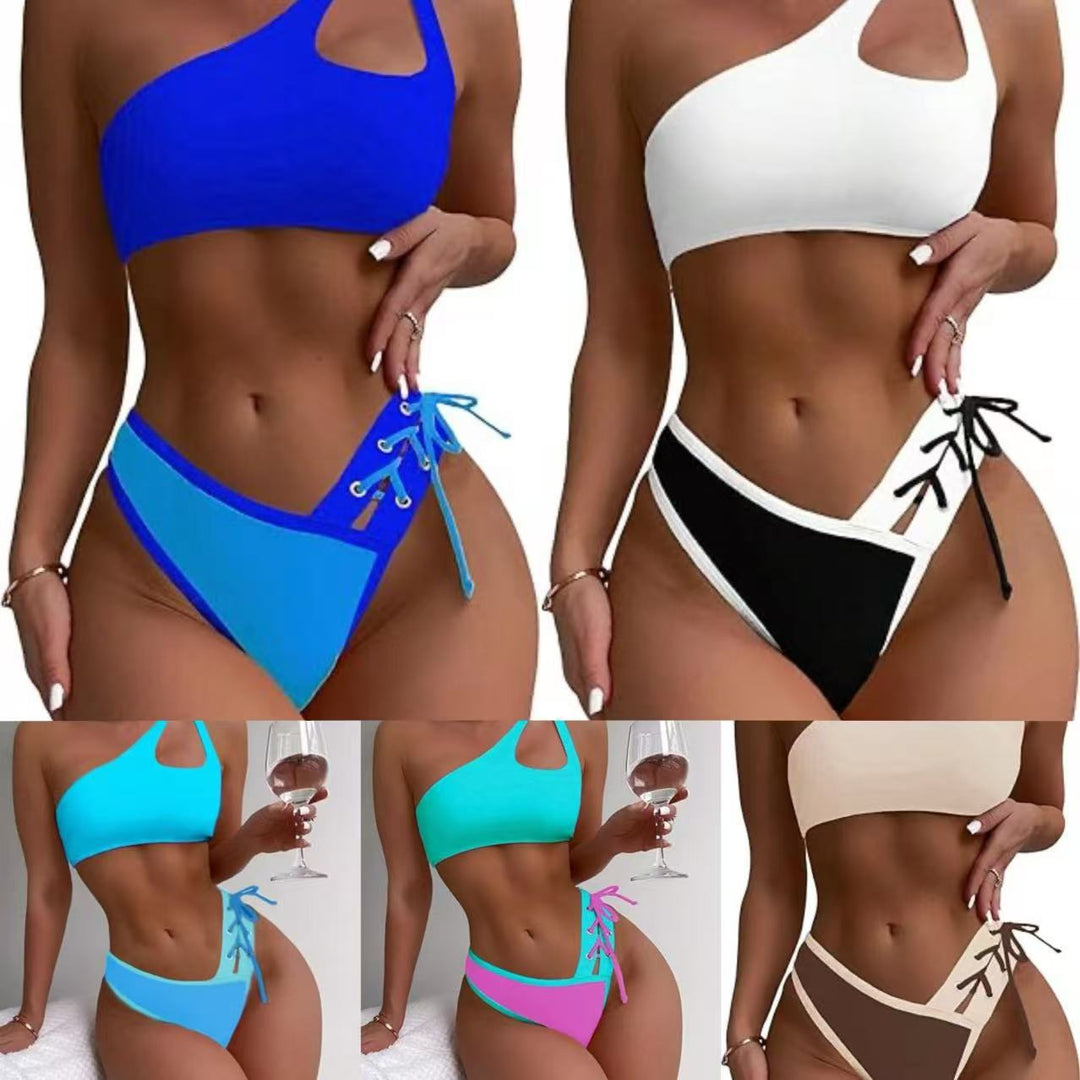 Damen Einseitiger Bikini mit trendigem Schnitt Echo Archiv