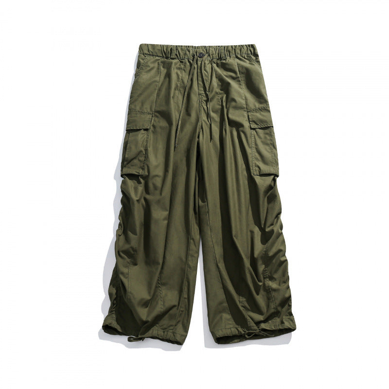 Unisex Weite Utility-Cargo-Hose mit Tunnelzugbund, Multifunktionstaschen und Saumkordel Echo Archiv