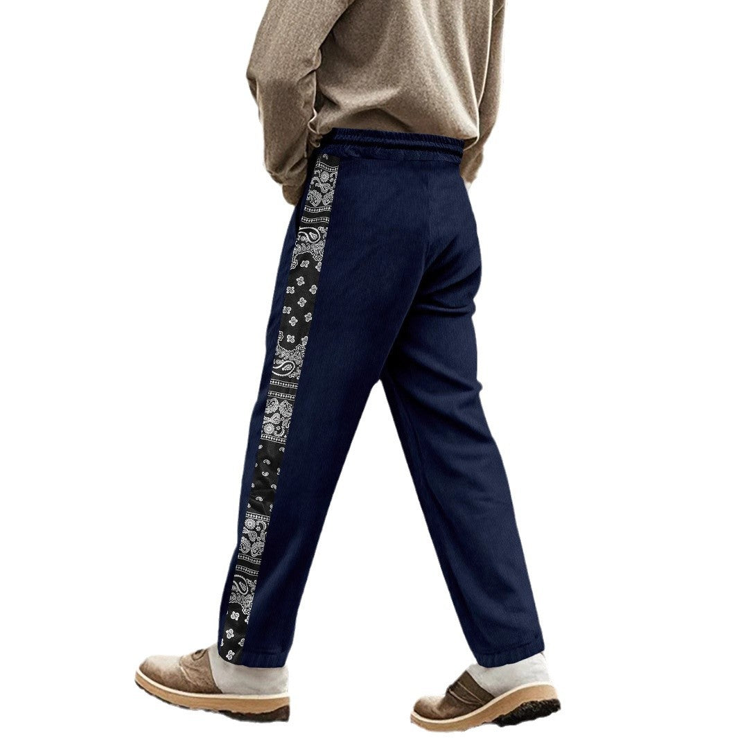 Herren stylische Jogginghose mit seitlichem Grafikdesign und elastischem Bund Echoarchiv