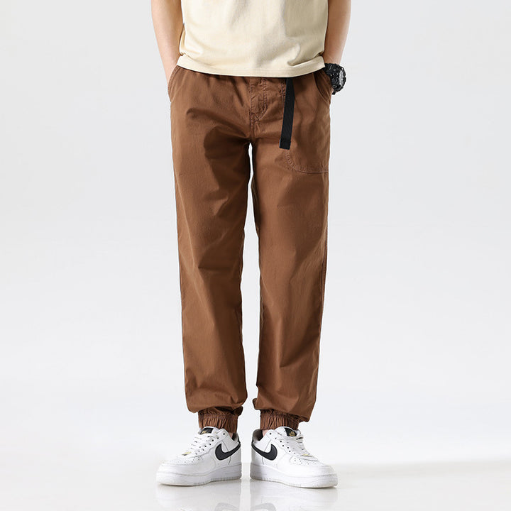Herren Cargojoggerhose aus Baumwoll-Twill mit Tunnelzugbund und geripptem Knöchelabschluss Echo Archiv