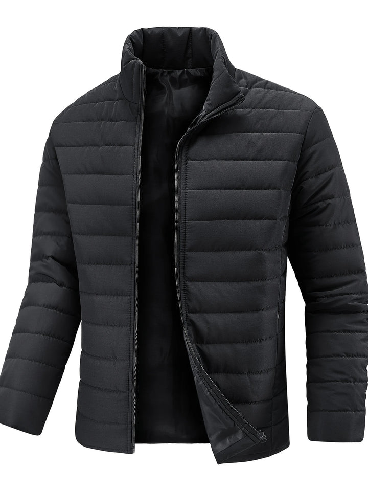 Herren Slim Fit Ultraleichte Thermosteppjacke mit hohem Stehkragen – Taviero
