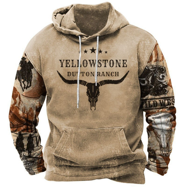 Herren Kapuzenpullover mit Western- und Cowboy-Design Echoarchiv