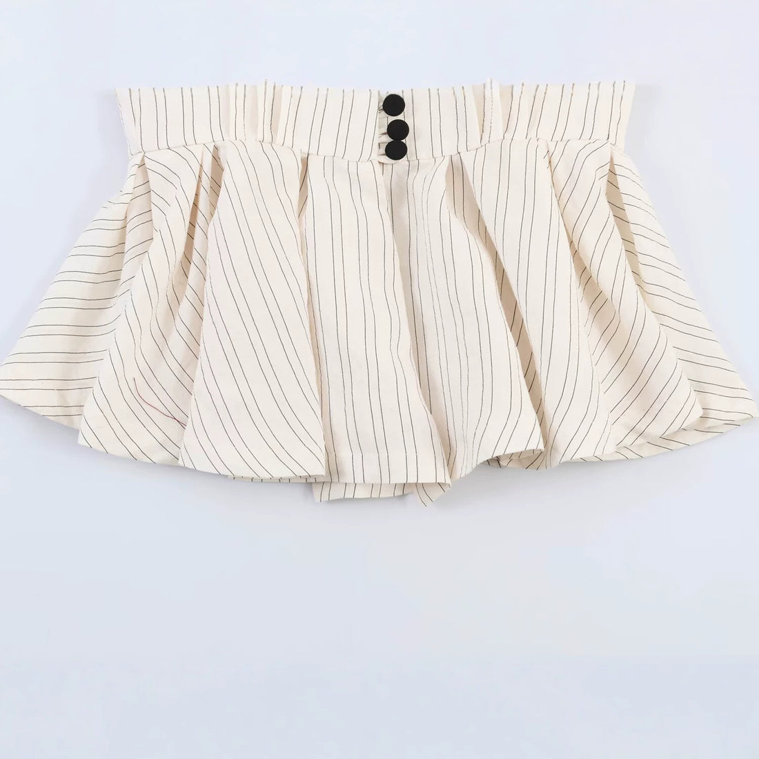 Damen Taillierter Peplum-Blazer mit tiefem V-Ausschnitt und Nadelstreifen Echo Archiv