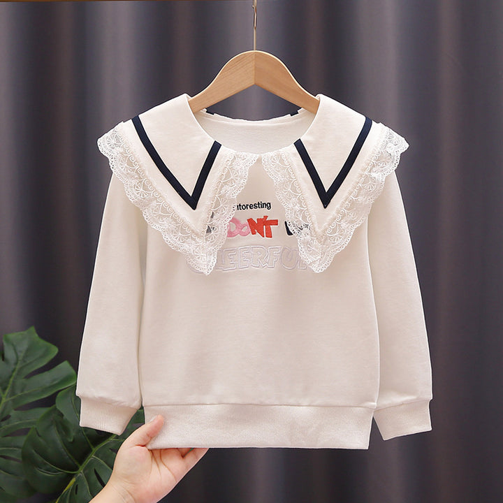 Damen Sweatshirt mit Spitzenkragen Echo Archiv