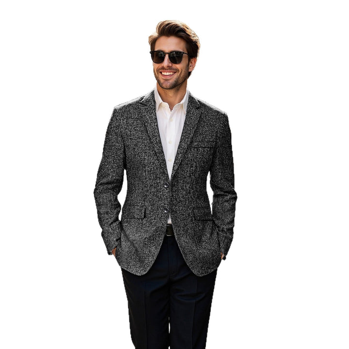 Herren strukturierter Blazer mit modischer Textur Echoarchiv